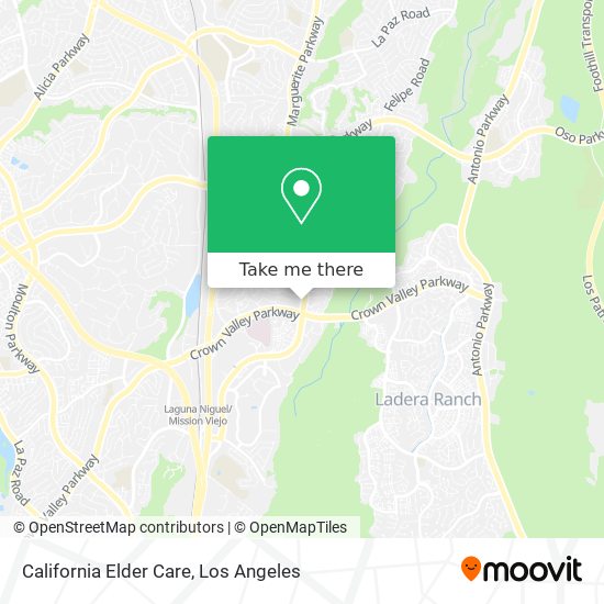 Mapa de California Elder Care