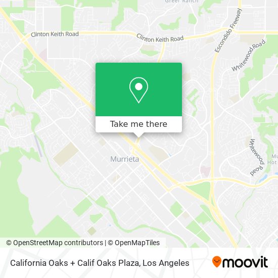 California Oaks + Calif Oaks Plaza map