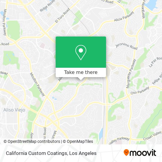 California Custom Coatings map