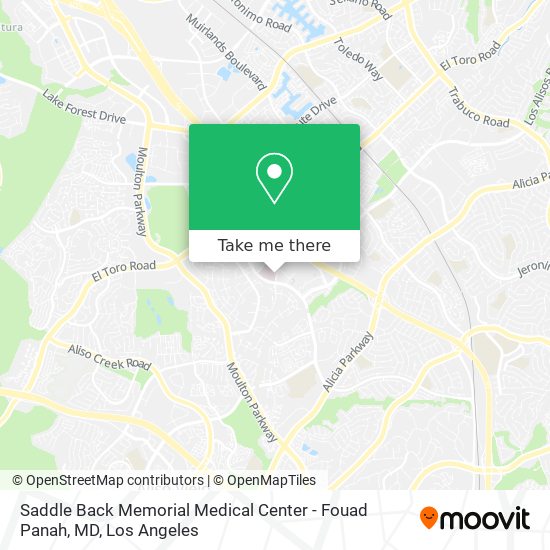 Mapa de Saddle Back Memorial Medical Center - Fouad Panah, MD
