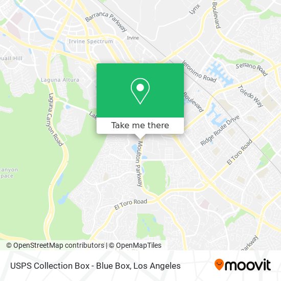 Mapa de USPS Collection Box - Blue Box