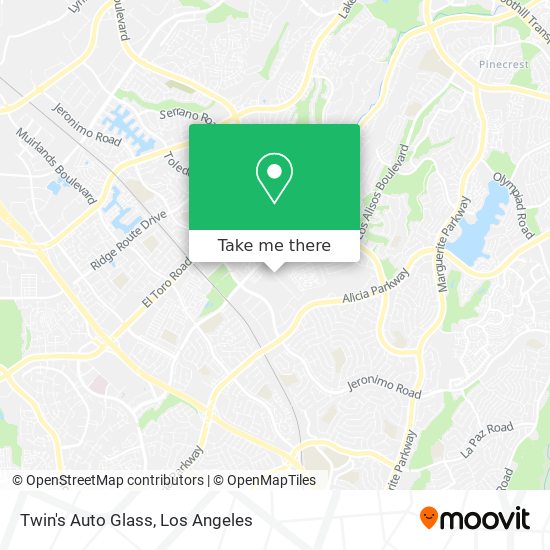 Twin's Auto Glass map