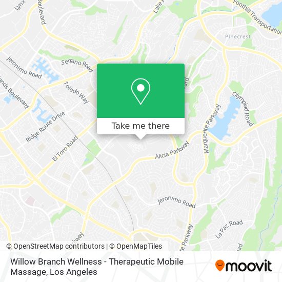 Willow Branch Wellness - Therapeutic Mobile Massage map