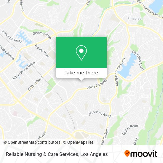 Reliable Nursing & Care Services map