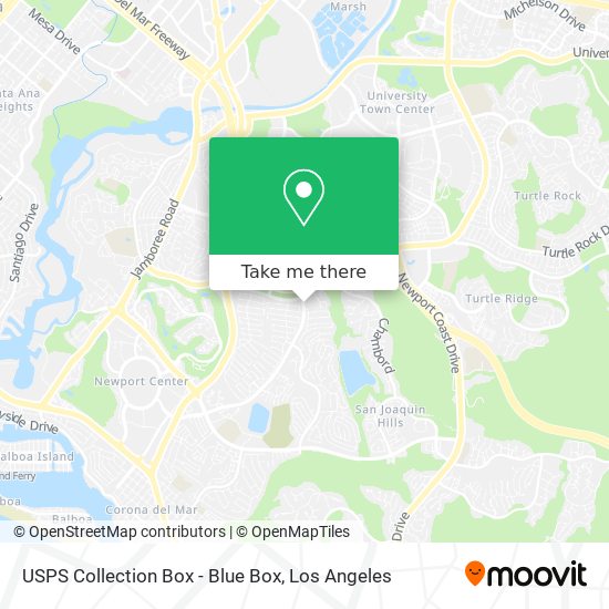 Mapa de USPS Collection Box - Blue Box