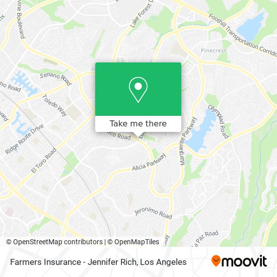Farmers Insurance - Jennifer Rich map