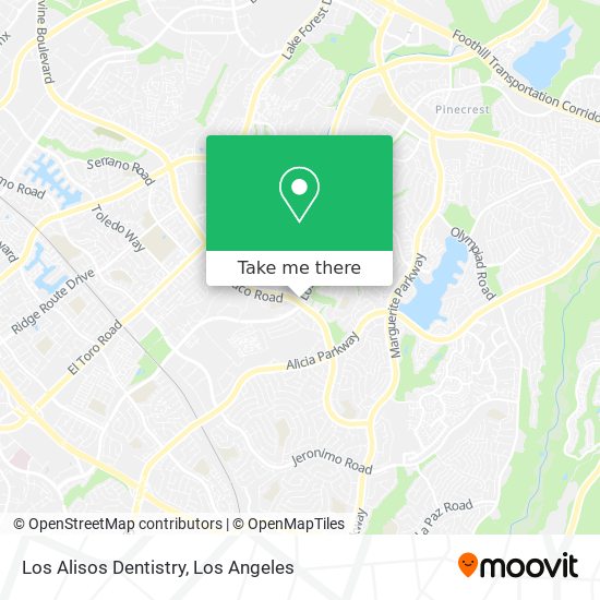 Los Alisos Dentistry map
