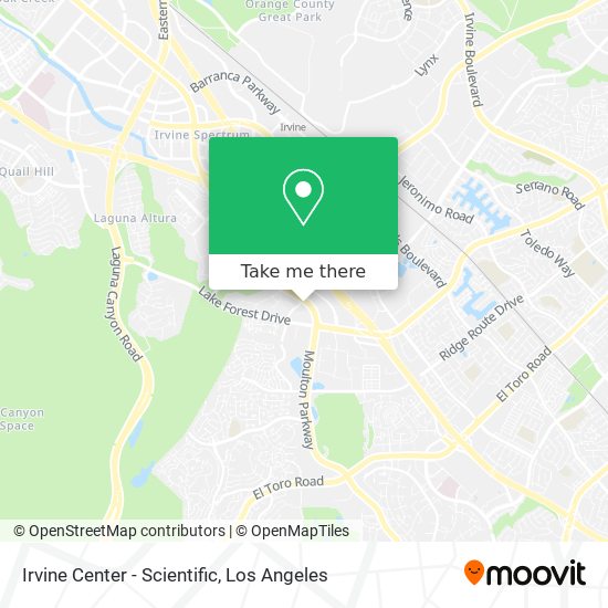Mapa de Irvine Center - Scientific