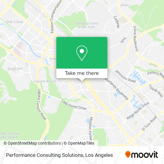 Performance Consulting Solutions map