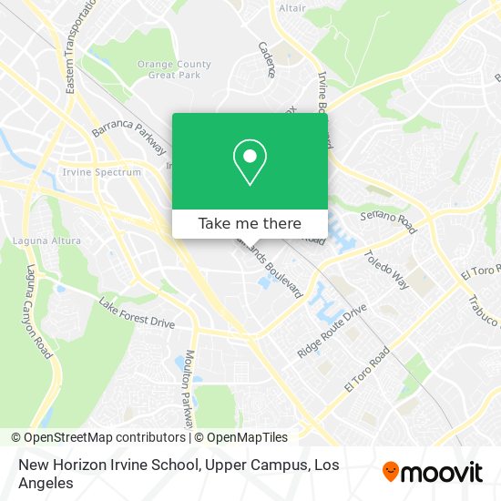 New Horizon Irvine School, Upper Campus map