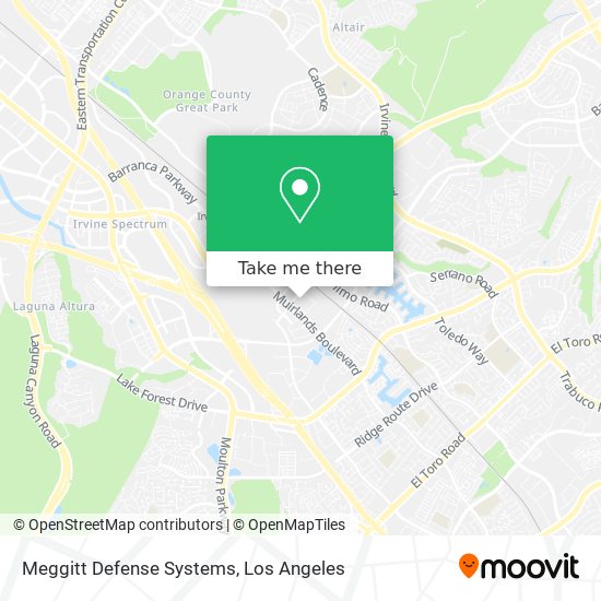 Meggitt Defense Systems map