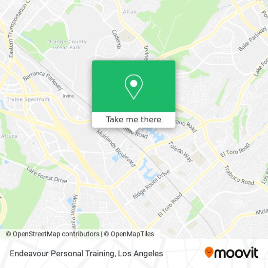 Endeavour Personal Training map