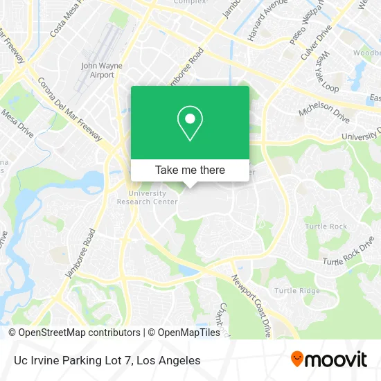 Uc Irvine Parking Lot 7 map
