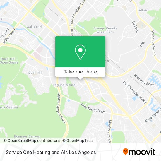 Mapa de Service One Heating and Air