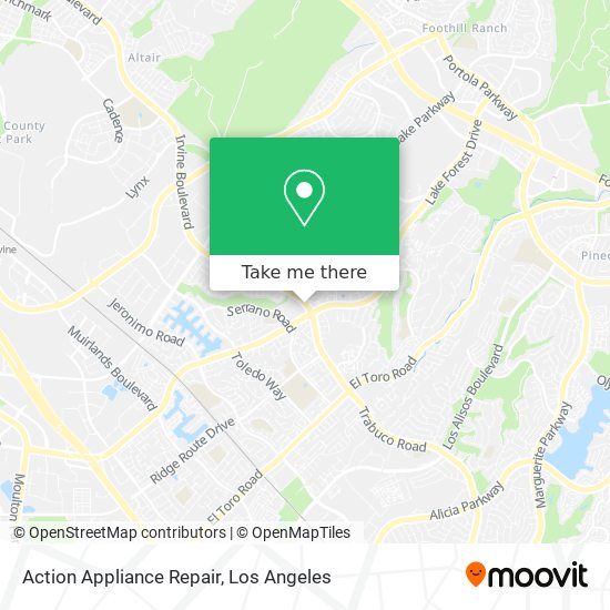 Action Appliance Repair map