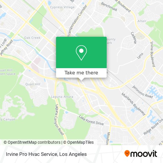 Irvine Pro Hvac Service map