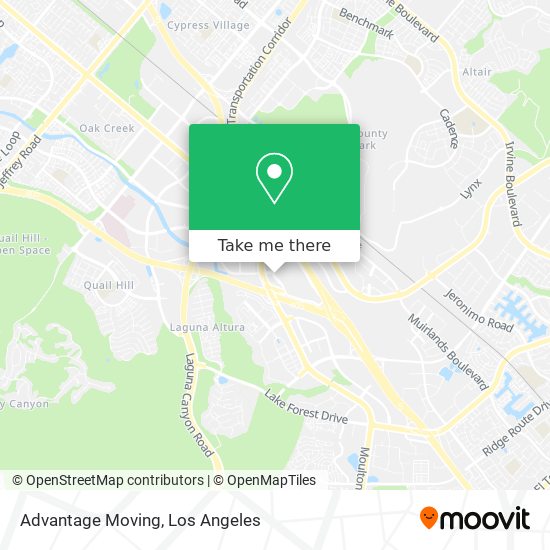 Mapa de Advantage Moving