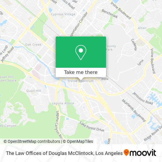 Mapa de The Law Offices of Douglas McClintock