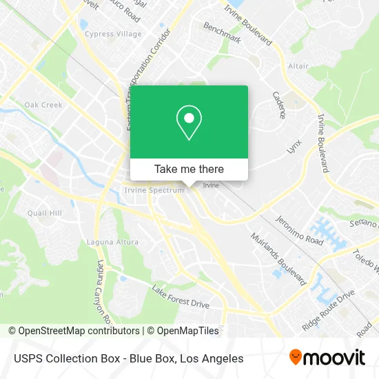 USPS Collection Box - Blue Box map