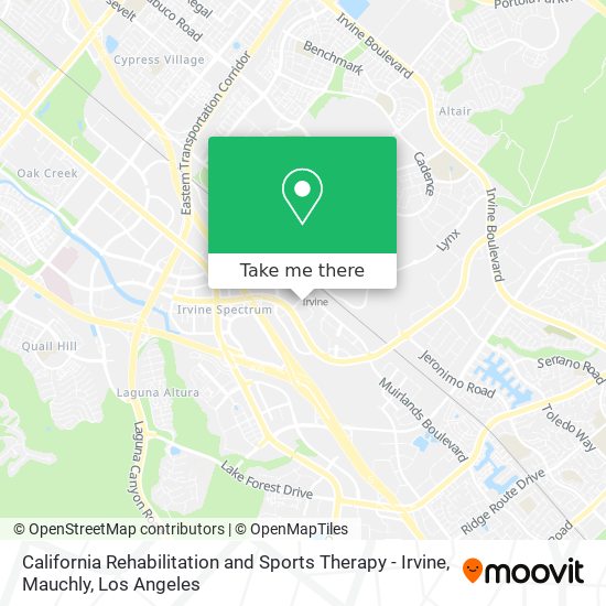 Mapa de California Rehabilitation and Sports Therapy - Irvine, Mauchly