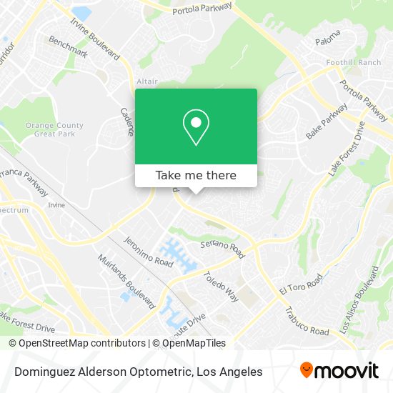 Dominguez Alderson Optometric map