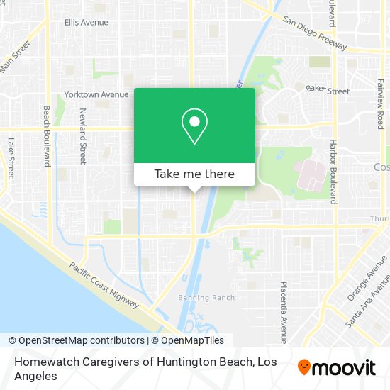 Homewatch Caregivers of Huntington Beach map