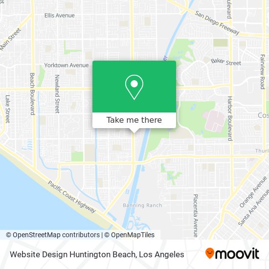 Website Design Huntington Beach map