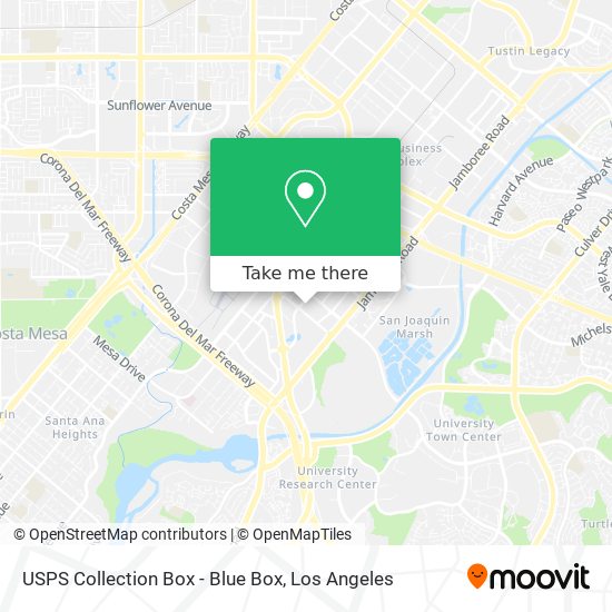 Mapa de USPS Collection Box - Blue Box