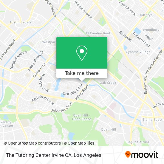 The Tutoring Center Irvine CA map