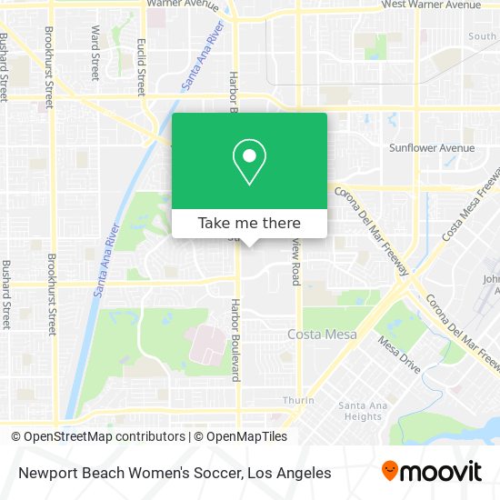 Newport Beach Women's Soccer map