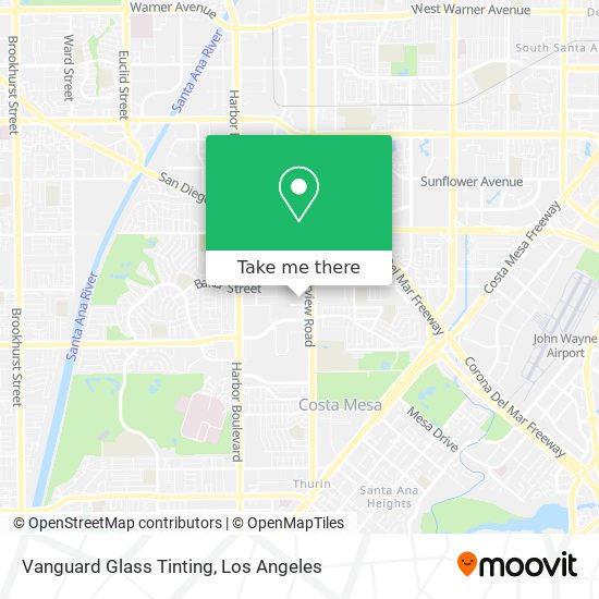 Vanguard Glass Tinting map
