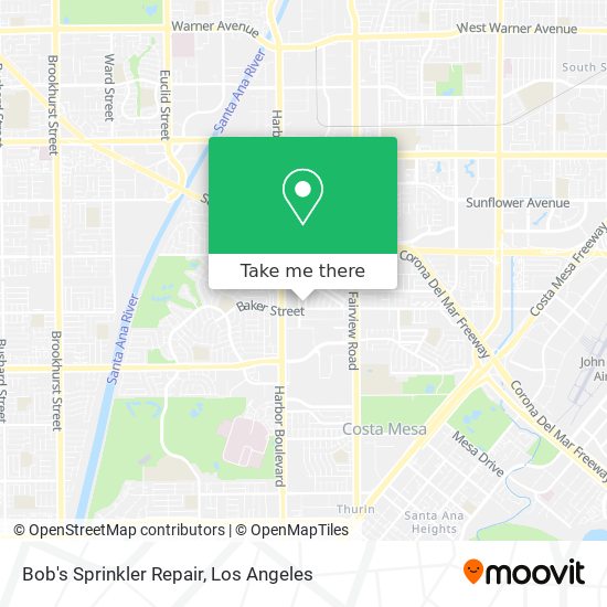 Bob's Sprinkler Repair map