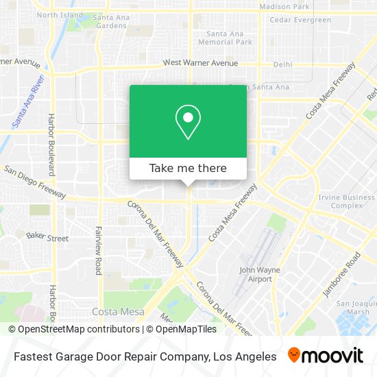 Fastest Garage Door Repair Company map