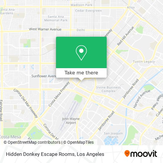 Mapa de Hidden Donkey Escape Rooms