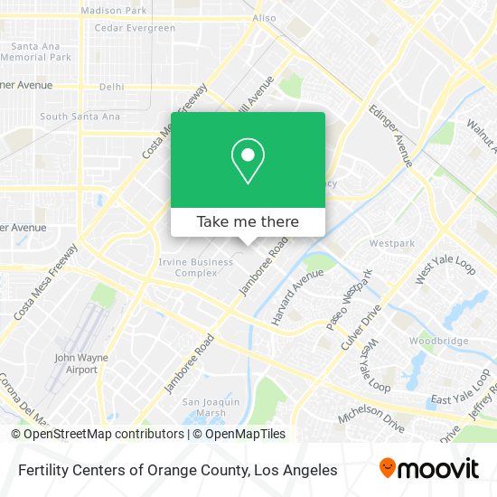 Fertility Centers of Orange County map