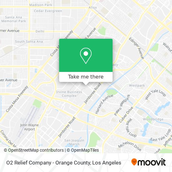Mapa de O2 Relief Company - Orange County