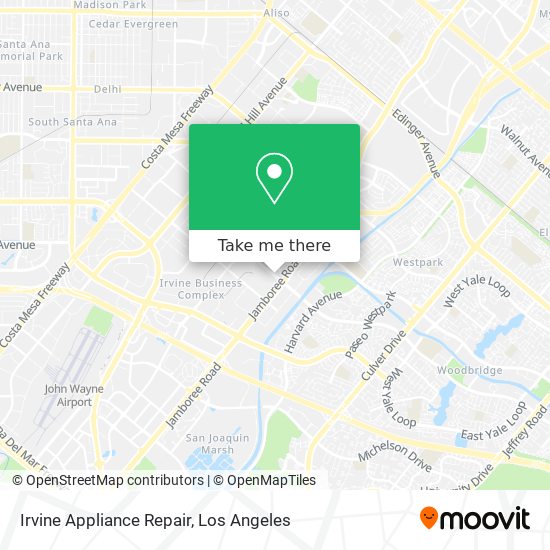 Irvine Appliance Repair map