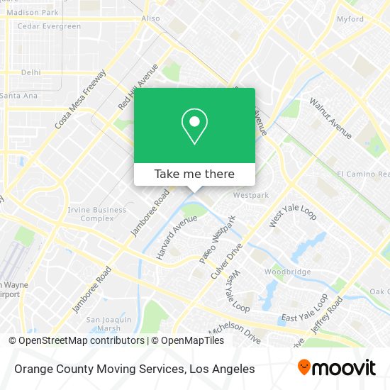 Mapa de Orange County Moving Services