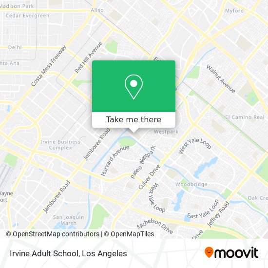 Irvine Adult School map