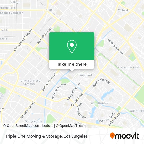Triple Line Moving & Storage map