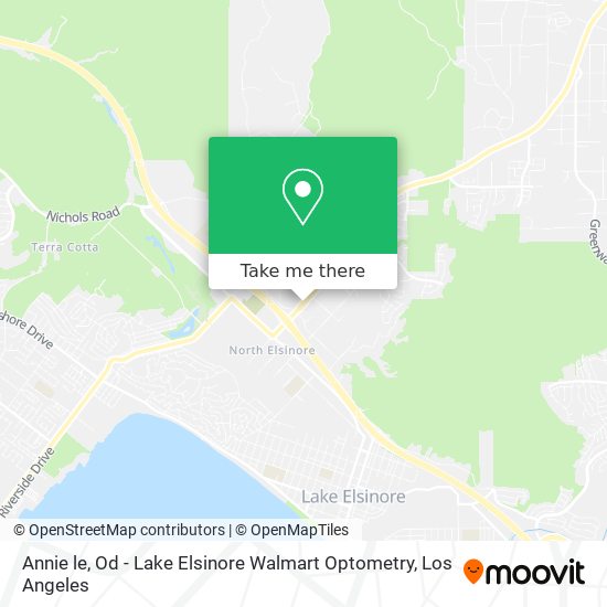 Mapa de Annie le, Od - Lake Elsinore Walmart Optometry