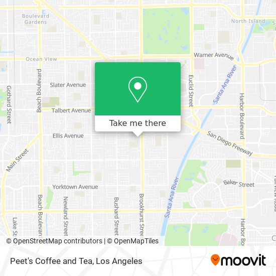 Peet's Coffee and Tea map