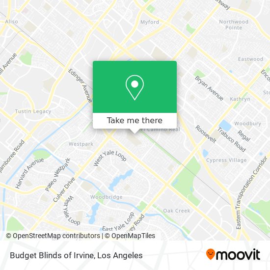 Mapa de Budget Blinds of Irvine