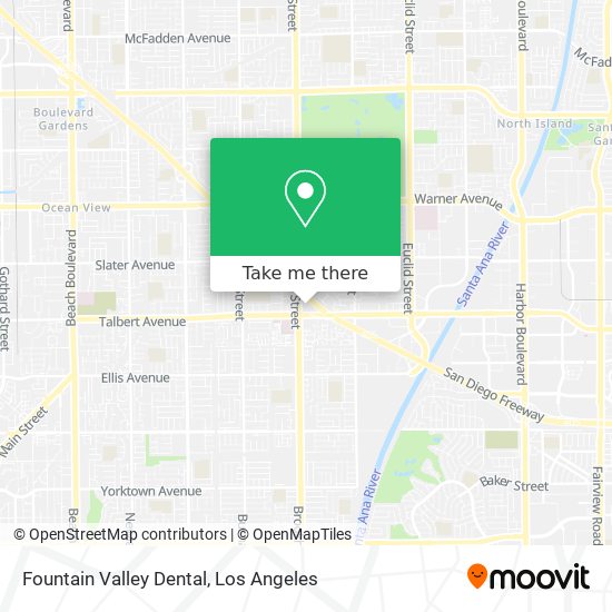 Mapa de Fountain Valley Dental