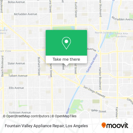 Fountain Valley Appliance Repair map
