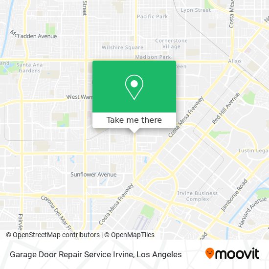 Garage Door Repair Service Irvine map