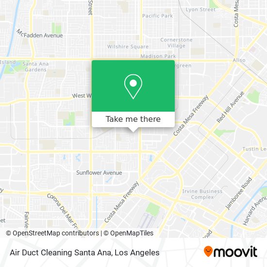 Air Duct Cleaning Santa Ana map