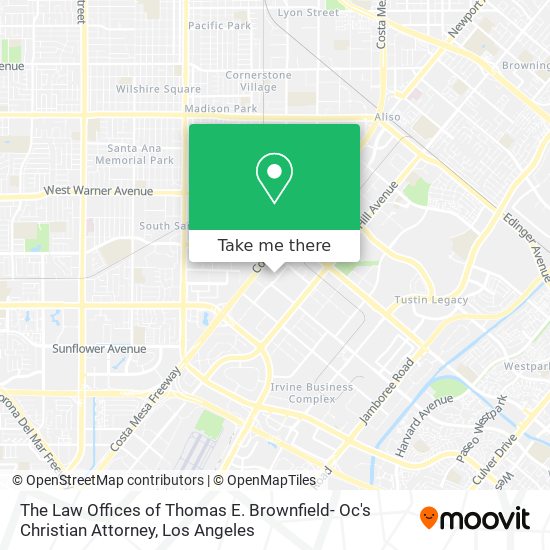 The Law Offices of Thomas E. Brownfield- Oc's Christian Attorney map