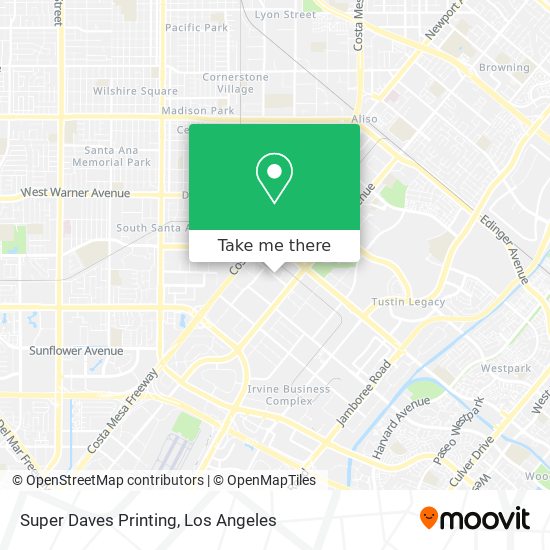 Super Daves Printing map