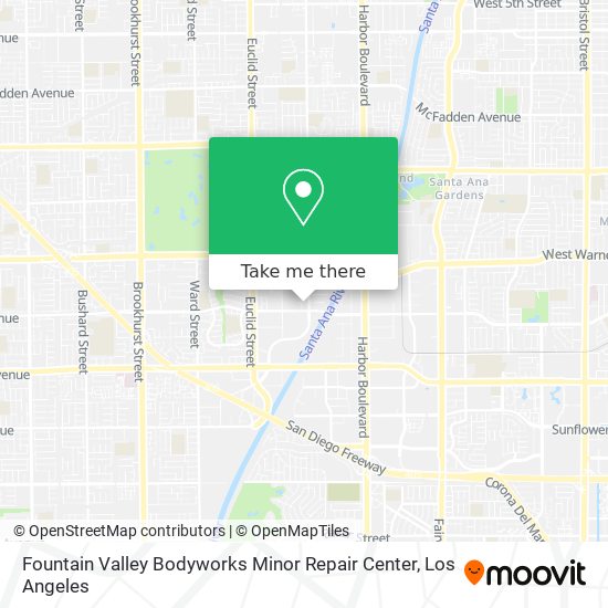 Fountain Valley Bodyworks Minor Repair Center map
